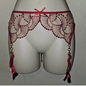 Honey Birdette Sarah Red Suspender size Medium NWT